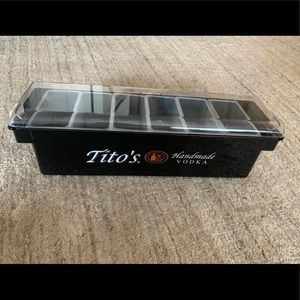 Authentic rare Tito’s Vodka garnish caddy